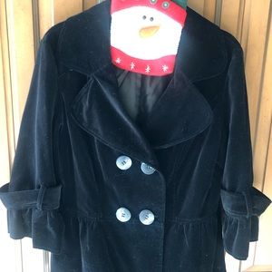 Black cotton velvet jacket